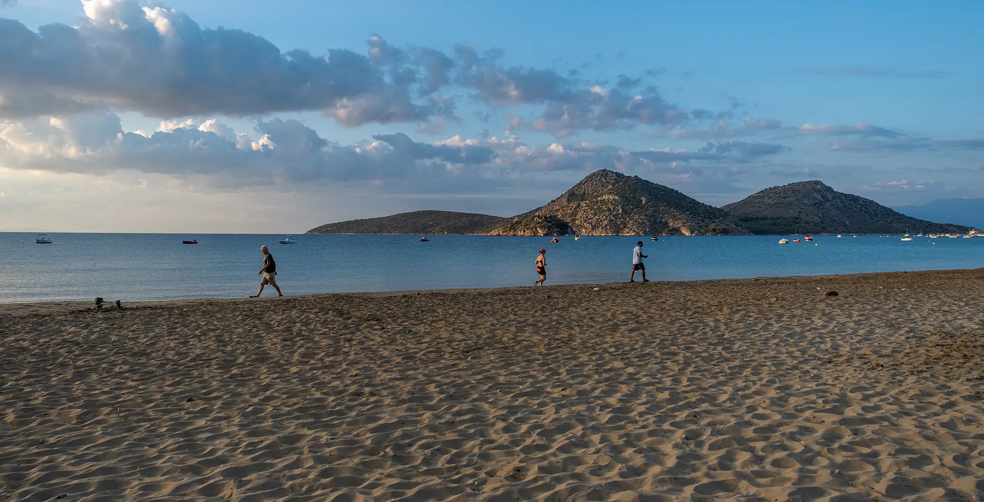 Sand, sea and sky at Tolo beach